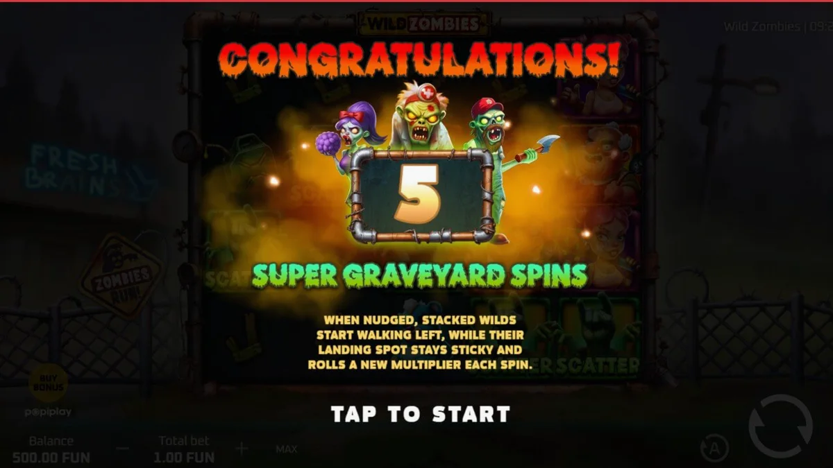 Tampilan visual slot Wild Zombies dengan karakter zombie yang unik