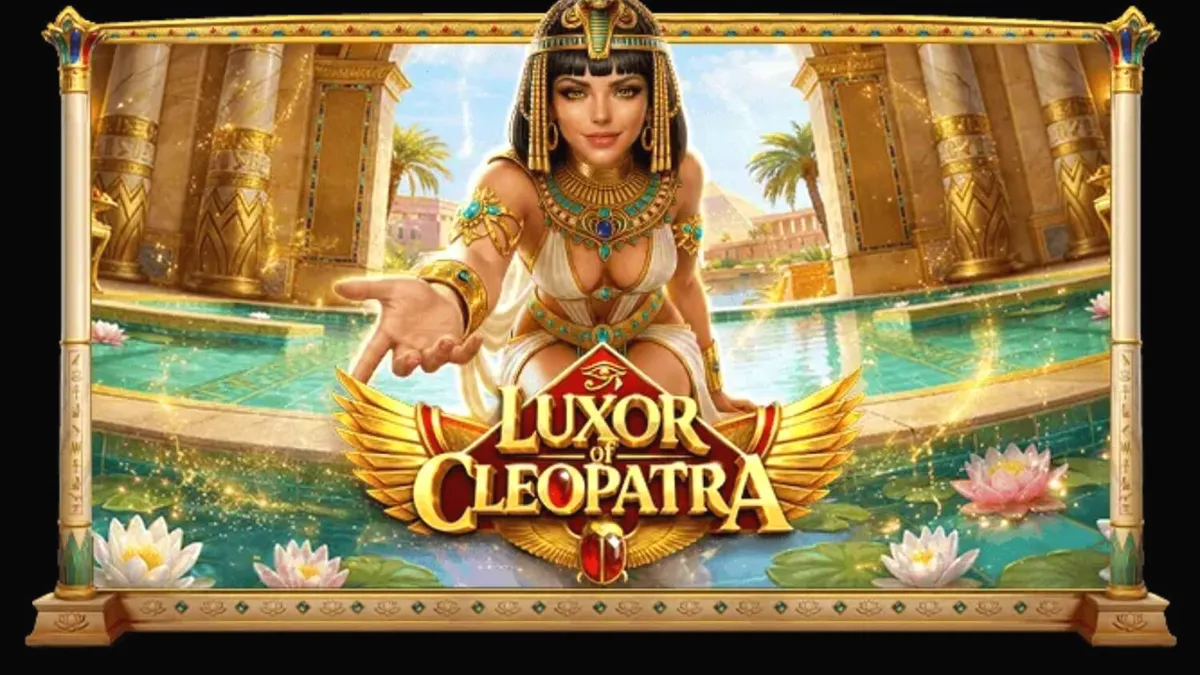 Tampilan visual slot Luxor of Cleopatra dengan tema Mesir kuno yang mewah