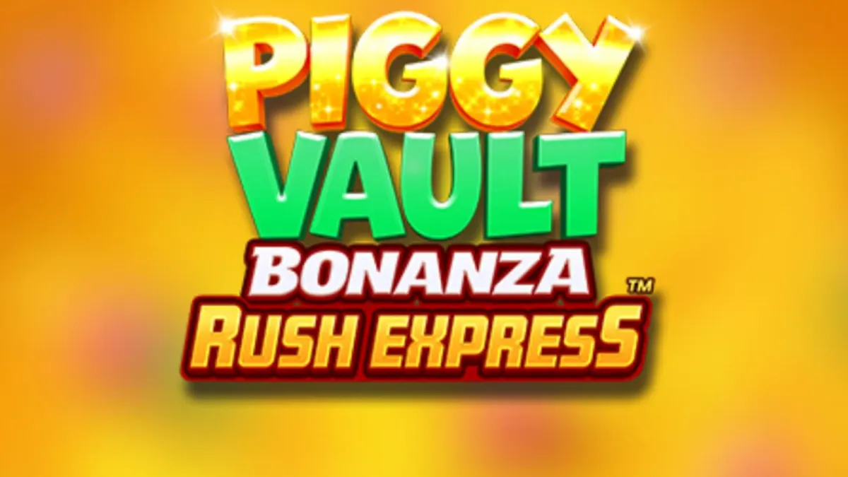 Tampilan visual mewah dari slot Piggy Vault Bonanza Rush Express dengan tema brankas emas